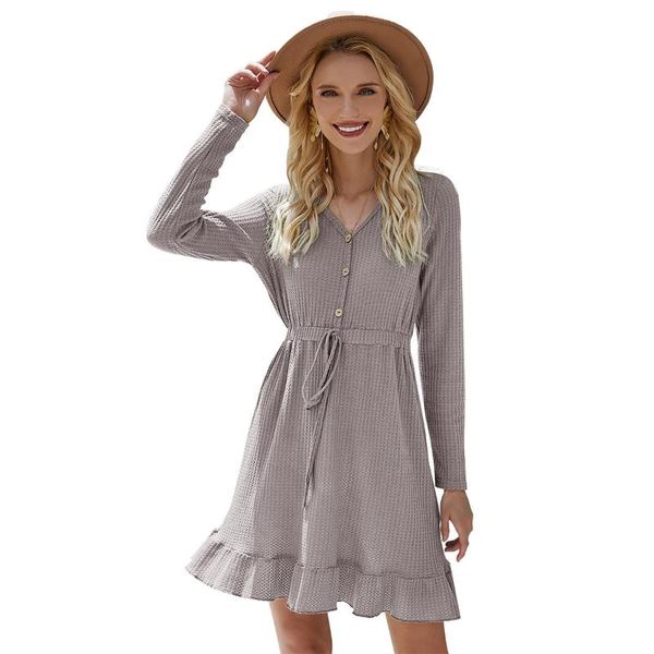 casual dresses 2021 autumn ruffles sweet mini dress women v neck long sleeve loose red black elegant winter female vestidos, Black;gray
casual dresses 2021 autumn ruffles sweet mini dress women v neck long sleeve loose red black elegant winter female vestidos, Black;gray