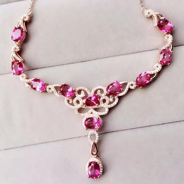 natural 6*8mm pink z chains necklaces s925 sterling silver beautiful fine jewelry gift for women wedding gemstone
natural 6*8mm pink z chains necklaces s925 sterling silver beautiful fine jewelry gift for women wedding gemstone