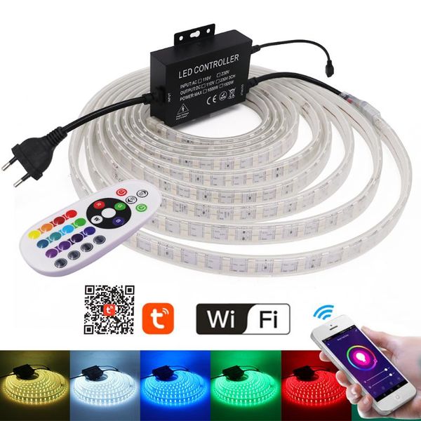 wifi control rgb led strip lamp 120leds/m 1500w controller+24key remote waterproof flexible tape rope light strips
wifi control rgb led strip lamp 120leds/m 1500w controller+24key remote waterproof flexible tape rope light strips