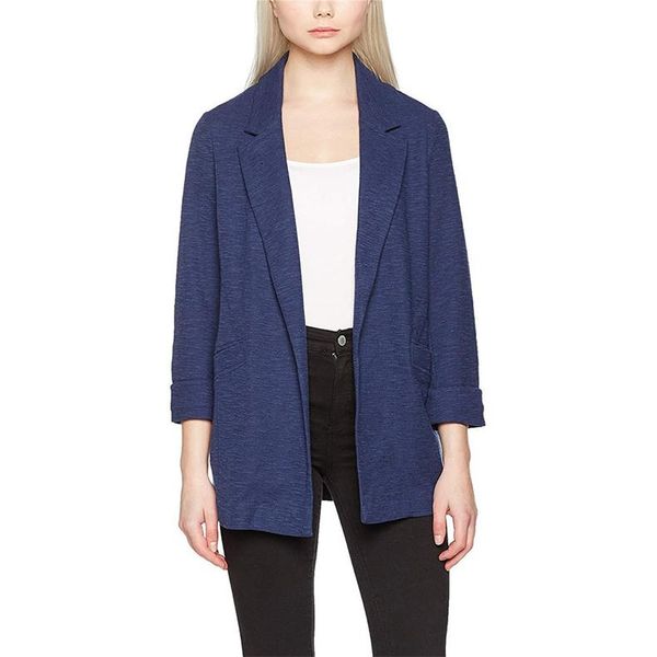 women's suits & blazers 2021 autumn winter blue simple suit fashion jacket cotton female blazer feminino abrigo mujer clothes woman lon, White;black
women's suits & blazers 2021 autumn winter blue simple suit fashion jacket cotton female blazer feminino abrigo mujer clothes woman lon, White;black