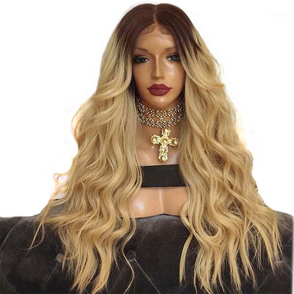 cosplaysalon 26 inches long curly ombre blonde natural daily synthetic hair lace front wig+cap1, Black
cosplaysalon 26 inches long curly ombre blonde natural daily synthetic hair lace front wig+cap1, Black