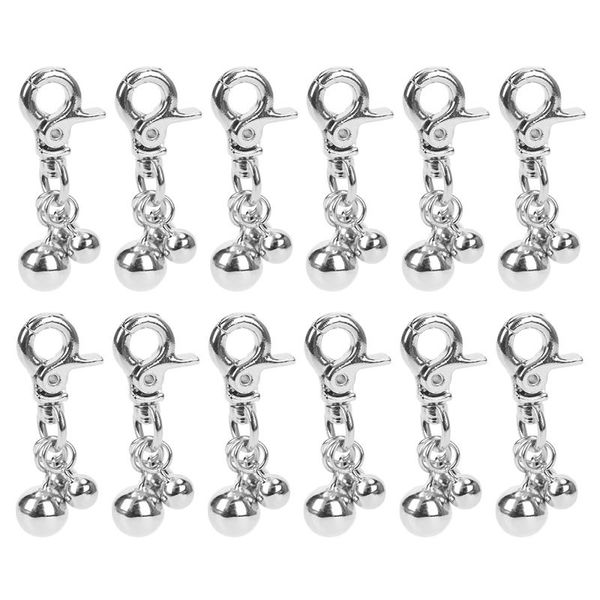 keychains 12pcs pet collar charms bell charm pendant key rings, loud bells potty training for dog cat decoration, Silver
keychains 12pcs pet collar charms bell charm pendant key rings, loud bells potty training for dog cat decoration, Silver