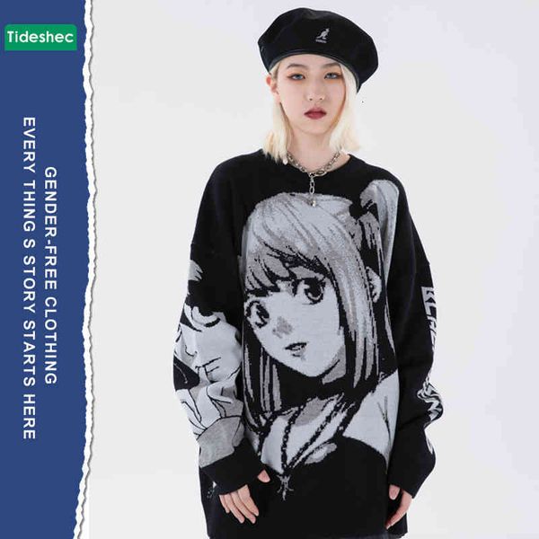 tee 2021 new mens hip hop japanese retro cartoon streetwear harajuku anime girl knitted vintage autumn cotton sweater, White;black
tee 2021 new mens hip hop japanese retro cartoon streetwear harajuku anime girl knitted vintage autumn cotton sweater, White;black