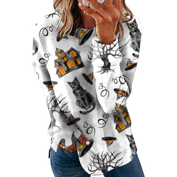 women's t-shirt 2021 halloween women's tshirt fashion casual long sleeve cartoon printing loose pullover woman s gothic clothes, White
women's t-shirt 2021 halloween women's tshirt fashion casual long sleeve cartoon printing loose pullover woman s gothic clothes, White
