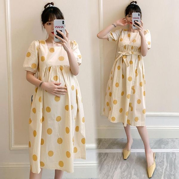 maternity dresses 952# ties waist slim dress elegant a line loose clothes for pregnant women summer large size 3xl 4xl dot pregnancy, White
maternity dresses 952# ties waist slim dress elegant a line loose clothes for pregnant women summer large size 3xl 4xl dot pregnancy, White