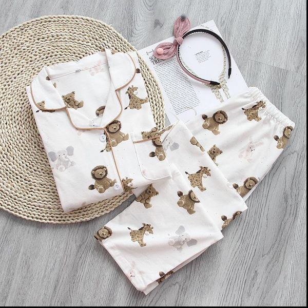 100% knit cotton pajamas sets womens sleepwears autumn spring korea cute cartoon long sleeve quality sleepwear pyjamas, Black;red
100% knit cotton pajamas sets womens sleepwears autumn spring korea cute cartoon long sleeve quality sleepwear pyjamas, Black;red