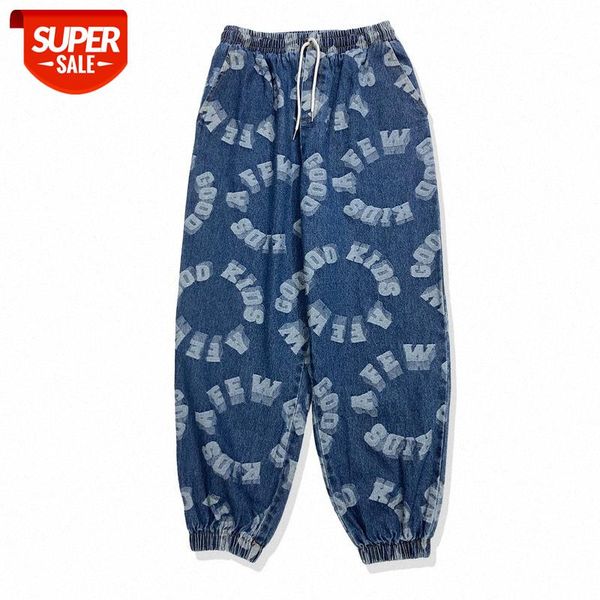 men's retro destruction jeans loose letter printing distressed beggar pants #et9m, Blue
men's retro destruction jeans loose letter printing distressed beggar pants #et9m, Blue