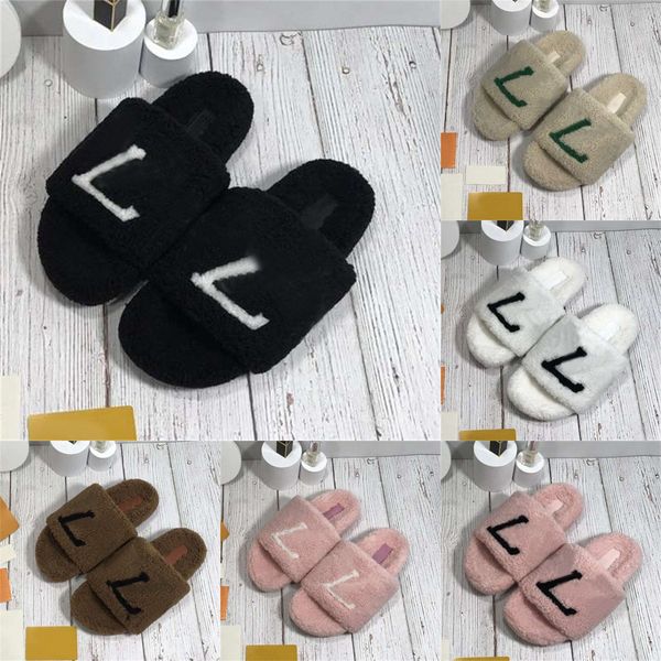designer wool slippers winter fluffy letter sandals fashion woman slipper warm comfortable slides fuzzy girl sandal with box size 35-42, Black
designer wool slippers winter fluffy letter sandals fashion woman slipper warm comfortable slides fuzzy girl sandal with box size 35-42, Black