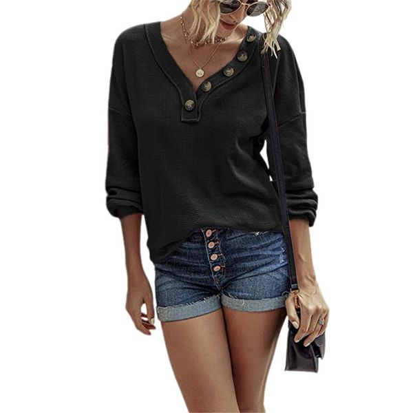 fashion women ladies autumn casual long sleeve button v-neck blouses female loose black green purple women's & shirts, White
fashion women ladies autumn casual long sleeve button v-neck blouses female loose black green purple women's & shirts, White
