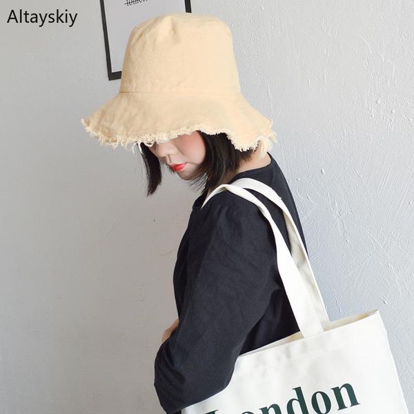 bucket hats women tassel sun shading simple solid folding soft high-quality girls womens japanese style all-match trendy chic wide brim, Blue;gray
bucket hats women tassel sun shading simple solid folding soft high-quality girls womens japanese style all-match trendy chic wide brim, Blue;gray