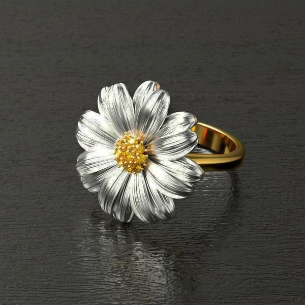 wedding rings huitan creative two tone sunflower women engagement ring stylish party accessories female trendy jewelry drop ship, Slivery;golden
wedding rings huitan creative two tone sunflower women engagement ring stylish party accessories female trendy jewelry drop ship, Slivery;golden