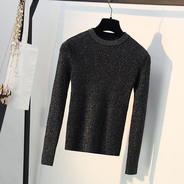 women's sweaters 2021 women o-neck knitted spring solid shiny long sleeve pullover sweater femme slim jumper, White;black
women's sweaters 2021 women o-neck knitted spring solid shiny long sleeve pullover sweater femme slim jumper, White;black