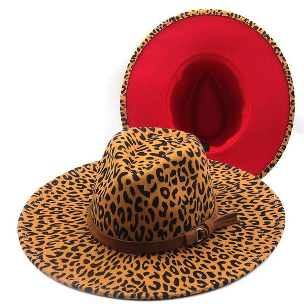 wide brim hats autumn and winter men's women's peach heart big hat korean style leopard print british fashion woolen jaz, Blue;gray
wide brim hats autumn and winter men's women's peach heart big hat korean style leopard print british fashion woolen jaz, Blue;gray