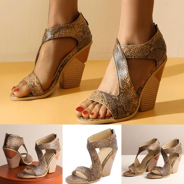 fashion women shoes snake print open toe wedges thick bottom rear zipper roman sandals clear high heels summer sandal, Black
fashion women shoes snake print open toe wedges thick bottom rear zipper roman sandals clear high heels summer sandal, Black