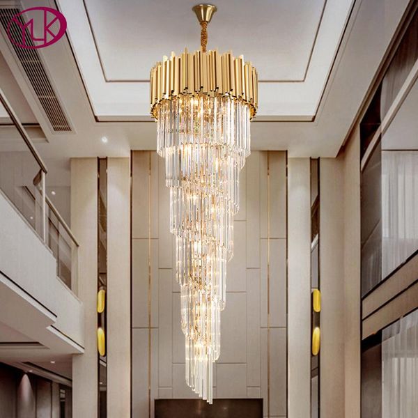 modern staircase crystal chandelier long villa hallway chain lighting fixture large home decor gold stainless steel cristal lamp chandeliers
modern staircase crystal chandelier long villa hallway chain lighting fixture large home decor gold stainless steel cristal lamp chandeliers