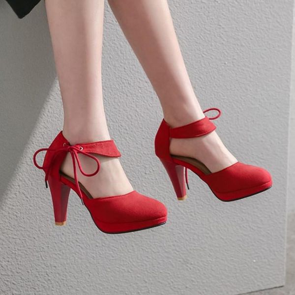 dress shoes spring hollow cross-tied sandals high-heeled shallow mouth round toe pumps women high heels large size 32-48 maziao, Black
dress shoes spring hollow cross-tied sandals high-heeled shallow mouth round toe pumps women high heels large size 32-48 maziao, Black