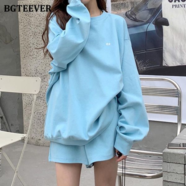women's tracksuits bgteever casual loose women o-neck letter printed sweatshirts & shorts 2021 summer autumn ladies 2 pieces set, Gray
women's tracksuits bgteever casual loose women o-neck letter printed sweatshirts & shorts 2021 summer autumn ladies 2 pieces set, Gray