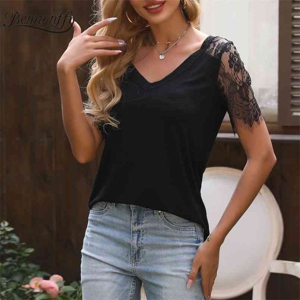 v-neck lace sleeve black t shirts women fashion summer short slim casual ladies solid tshirt 210510, White
v-neck lace sleeve black t shirts women fashion summer short slim casual ladies solid tshirt 210510, White