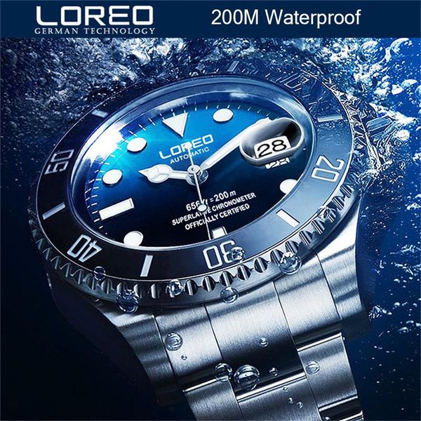 wristwatches watch men loreo water ghost series classic blue dial automatic watches stainless sport mechanical, Slivery;brown
wristwatches watch men loreo water ghost series classic blue dial automatic watches stainless sport mechanical, Slivery;brown