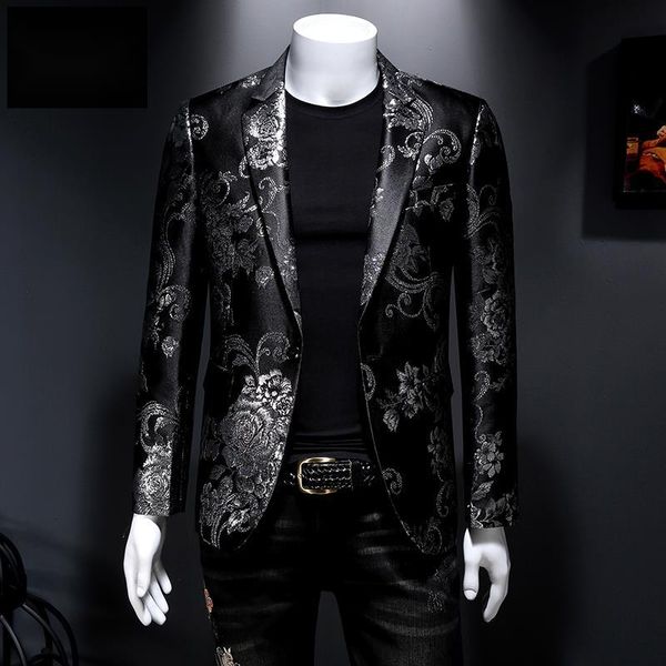 mens blazer vintage jacquard hombre wedding groom suit metal gold yarn luxury dinner chaqueta formal slim men's suits & blazers, White;black
mens blazer vintage jacquard hombre wedding groom suit metal gold yarn luxury dinner chaqueta formal slim men's suits & blazers, White;black