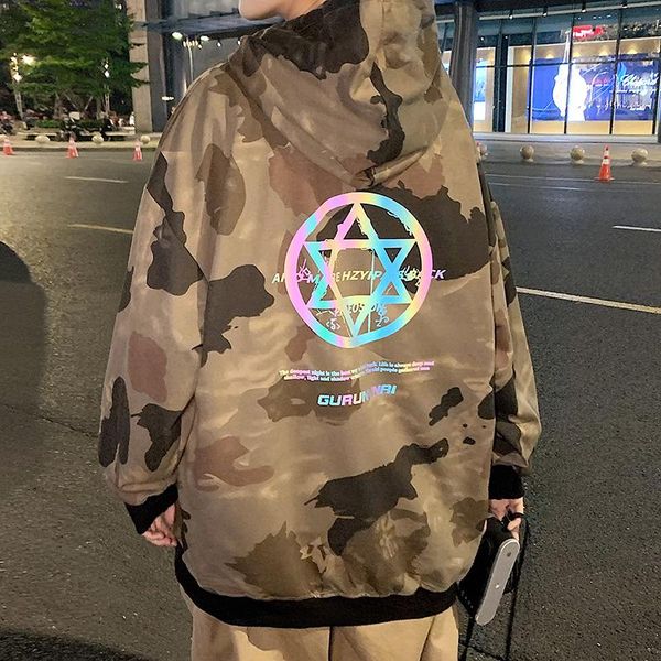 men's hoodies & sweatshirts spring autumn military camouflage men fashion personality reflector printed hooded loose streetwear, Black
men's hoodies & sweatshirts spring autumn military camouflage men fashion personality reflector printed hooded loose streetwear, Black