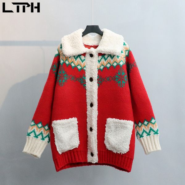 korean thicken warm christmas sweater cardigan casual loose lambswool knitted outwear women's sweaters winter 210427, White
korean thicken warm christmas sweater cardigan casual loose lambswool knitted outwear women's sweaters winter 210427, White