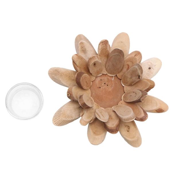 candle holders 1pc wooden holder lotus petals shape tea light vintage table ornament with cup
candle holders 1pc wooden holder lotus petals shape tea light vintage table ornament with cup