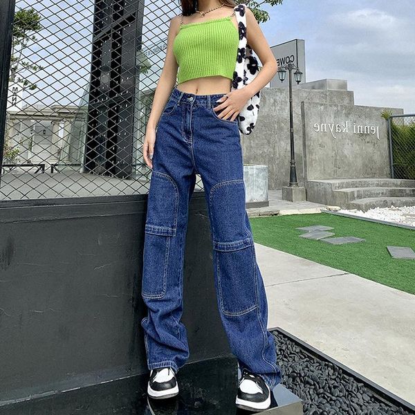 women's jeans blue straight women vintage cargo denim pants fashion high waist harajuku patchwork stitched 90s aesthetic loose jean
women's jeans blue straight women vintage cargo denim pants fashion high waist harajuku patchwork stitched 90s aesthetic loose jean