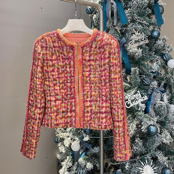 "tinglu" xiaoxiang color knitting coat women's short 21 year early spring thousand bird plaid tweed small jackets, Black;brown
"tinglu" xiaoxiang color knitting coat women's short 21 year early spring thousand bird plaid tweed small jackets, Black;brown