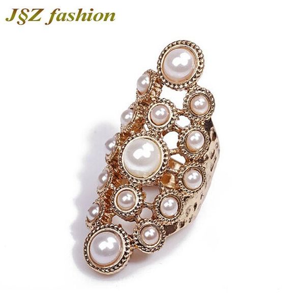 cluster rings vintage pearl ring long hollow joints alloy gold color flower big imitation gem stone jewelry for women, Golden;silver
cluster rings vintage pearl ring long hollow joints alloy gold color flower big imitation gem stone jewelry for women, Golden;silver