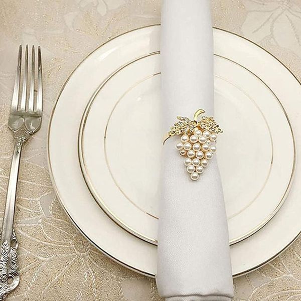 napkin rings set of 6 diamonds pearl grape ring alloy buckle for christmas holiday wedding halloween party dinner decor
napkin rings set of 6 diamonds pearl grape ring alloy buckle for christmas holiday wedding halloween party dinner decor