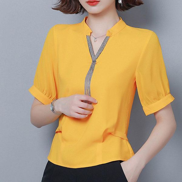 women's and blouse shirts women 2021 ladies chiffon for plus size v-neck solid short tassel blouses, White
women's and blouse shirts women 2021 ladies chiffon for plus size v-neck solid short tassel blouses, White