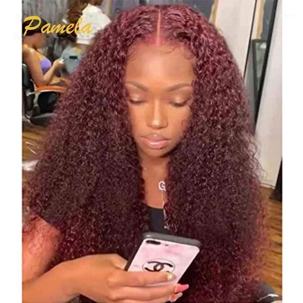 burgundy lace front wig 99j human hair 13*6 hd transparent frontal 250% density kinky curly with baby1, Black;brown
burgundy lace front wig 99j human hair 13*6 hd transparent frontal 250% density kinky curly with baby1, Black;brown