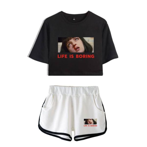 women's shorts pulp fiction women casual super outerwear femme contrast summer soft elastic waist, White;black
women's shorts pulp fiction women casual super outerwear femme contrast summer soft elastic waist, White;black