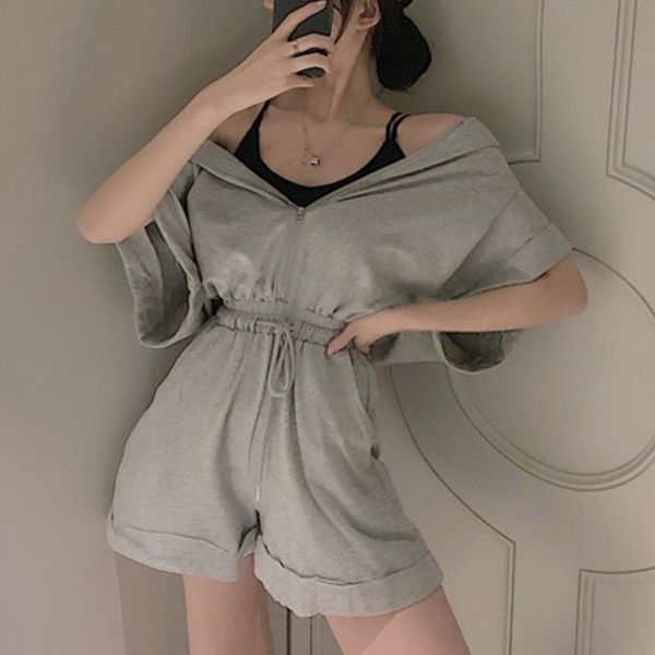 women's jumpsuits & rompers 2021 spring summer hooded jumpsuit women short sleeve hoodies sweatshirt fitness streetwear workout outfit, Black;white
women's jumpsuits & rompers 2021 spring summer hooded jumpsuit women short sleeve hoodies sweatshirt fitness streetwear workout outfit, Black;white