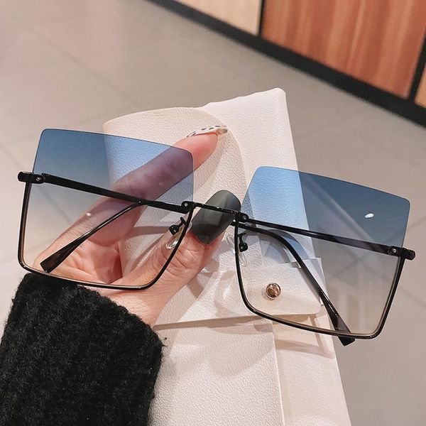 fashion half frame blue yellow sunglasses for women vintage alloy square sun glasses female oversized brown red shades, White;black
fashion half frame blue yellow sunglasses for women vintage alloy square sun glasses female oversized brown red shades, White;black
