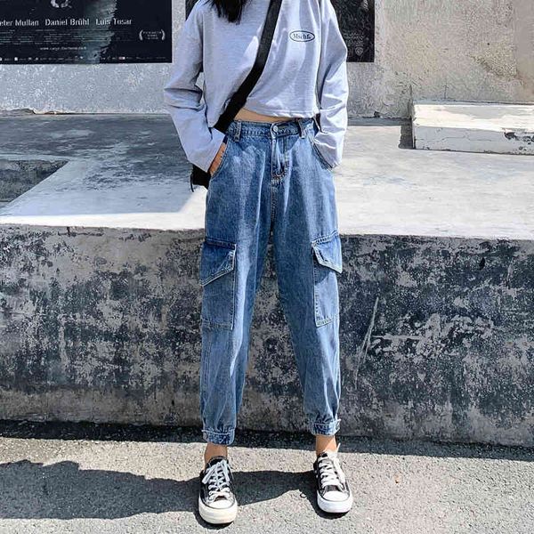 jean 2021 women's brim size korean fashion cargo pants large bundle streetwear jeans, Blue
jean 2021 women's brim size korean fashion cargo pants large bundle streetwear jeans, Blue