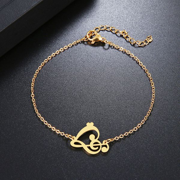 stainless steel bracelet for women gold and silver color heart musical note pulseira feminina lover's engagement jewelry, Golden;silver
stainless steel bracelet for women gold and silver color heart musical note pulseira feminina lover's engagement jewelry, Golden;silver