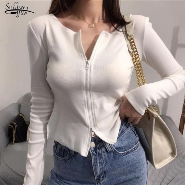 long sleeve v-neck solid slim female cardigan streetwear early spring knitted with zipper for women ropa mujer 12895 210521, White
long sleeve v-neck solid slim female cardigan streetwear early spring knitted with zipper for women ropa mujer 12895 210521, White