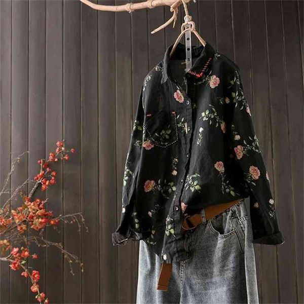 spring arts style women long sleeve loose turn-down collar shirt vintage print linen blouses femme embroidery blusas m481 210512, White
spring arts style women long sleeve loose turn-down collar shirt vintage print linen blouses femme embroidery blusas m481 210512, White