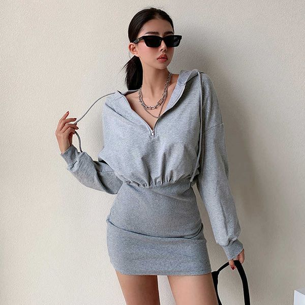 casual hooded long sleeve pencil dress women spring autumn bodycon fashion party mini female streetwear 210527, Black;gray
casual hooded long sleeve pencil dress women spring autumn bodycon fashion party mini female streetwear 210527, Black;gray