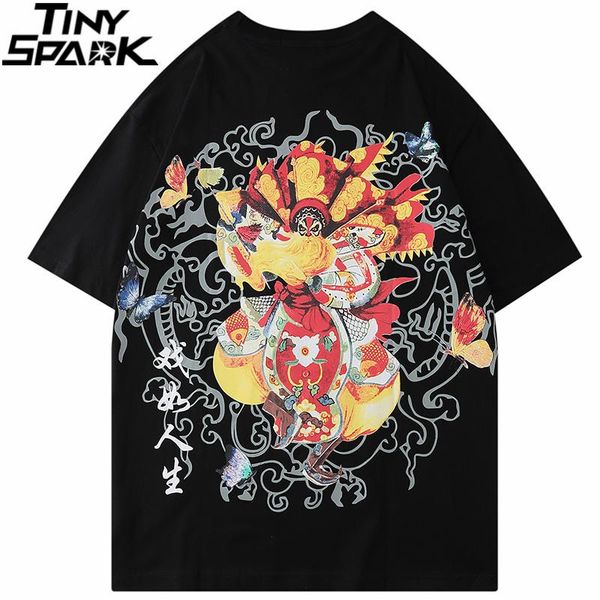 men hip hop tshirt streetwear chinese kanji butterfly opera print t shirt 2021 summer short sleeve t-shirt harajuku cotton men's t-shir, White;black
men hip hop tshirt streetwear chinese kanji butterfly opera print t shirt 2021 summer short sleeve t-shirt harajuku cotton men's t-shir, White;black