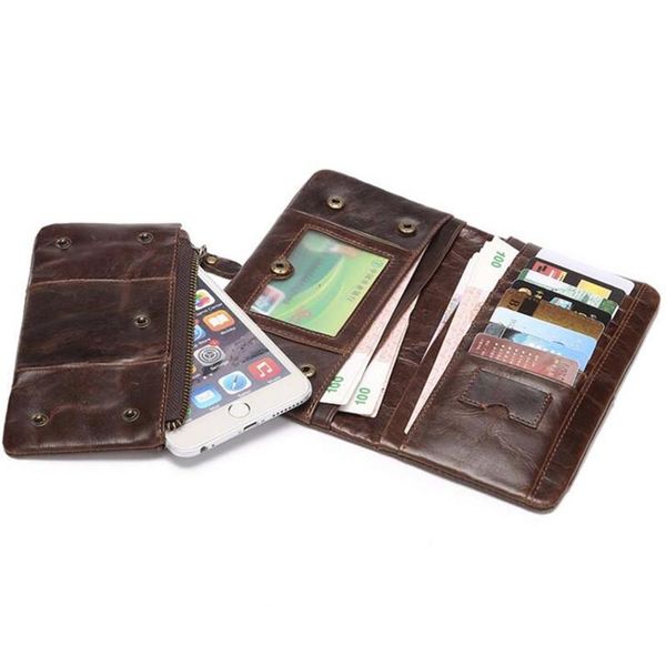 wallets large-capacity zipper pocket men vintage 100% oil wax genuine leather wallet fashion brand purse card holder coin, Red;black
wallets large-capacity zipper pocket men vintage 100% oil wax genuine leather wallet fashion brand purse card holder coin, Red;black