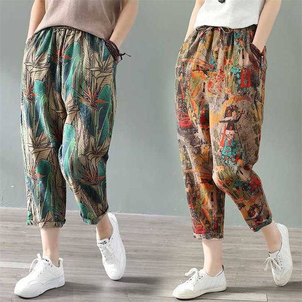 women boho harem pants loose oversized blended cotton linen streetwear hip hop dance trousers ethnic print hippie pant 211007, Black;white
women boho harem pants loose oversized blended cotton linen streetwear hip hop dance trousers ethnic print hippie pant 211007, Black;white