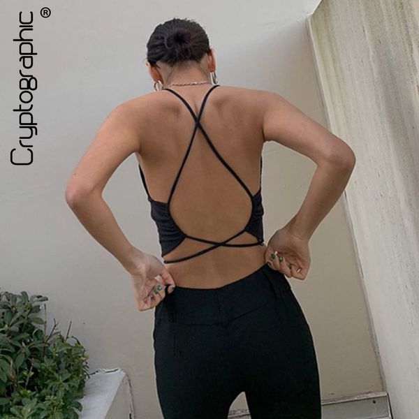 black backless cross-criss halter camisole crop for women fashion sleeveless vest cropped feminino by air, Black;gray
black backless cross-criss halter camisole crop for women fashion sleeveless vest cropped feminino by air, Black;gray