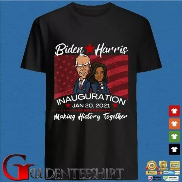 biden harris inauguration jan 20 2021 making history together t-shirt, White;black
biden harris inauguration jan 20 2021 making history together t-shirt, White;black