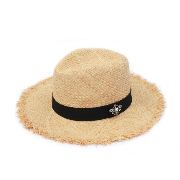 wide brim hats wholesale drop handmade design bee beach hat women soft raffia sun female straw holiday summer visor caps, Blue;gray
wide brim hats wholesale drop handmade design bee beach hat women soft raffia sun female straw holiday summer visor caps, Blue;gray