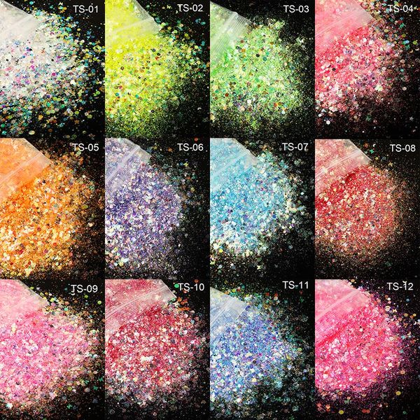 nail glitter kxy 12color 50g/bag bulk powder illusion powders color changing after light reflect sequin mixed, Silver;gold
nail glitter kxy 12color 50g/bag bulk powder illusion powders color changing after light reflect sequin mixed, Silver;gold