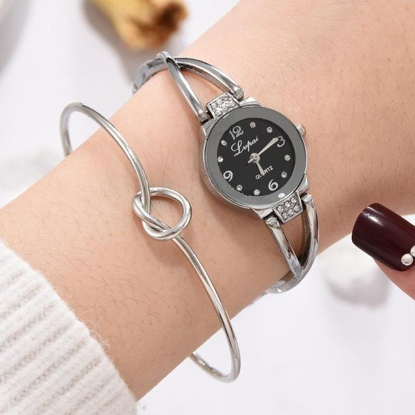 wristwatches 2pcs/set luxury fashion simple dial steel strip watch heart shaped knot bracelet, Slivery;brown
wristwatches 2pcs/set luxury fashion simple dial steel strip watch heart shaped knot bracelet, Slivery;brown