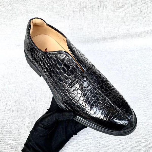 dress shoes vintage designer authentic real crocodile skin men's genuine alligator leather spring/autumn male slip-on, Black
dress shoes vintage designer authentic real crocodile skin men's genuine alligator leather spring/autumn male slip-on, Black